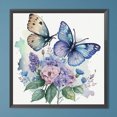 thumbnail image 1 of Pintura de diamante 5D DIY parcial con forma especial kit de mariposa y flor 40x40cm, 1 of 9