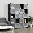 thumbnail image 3 of 20-Cube Storage Organizer, Eco-Friendly Closted Cube Storage Shelf, Stackable DIY Plastic Closet Cabinet, Closet Storage Shelves with Doors, Modular Clothing/Toys/Book Organizer Containers, A1672, 3 of 7