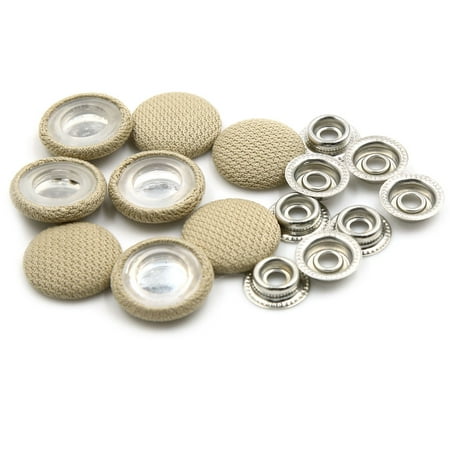 8 Set Beige 4mm Dia Nut Screw Bolt Caps Cover Interior Decoration