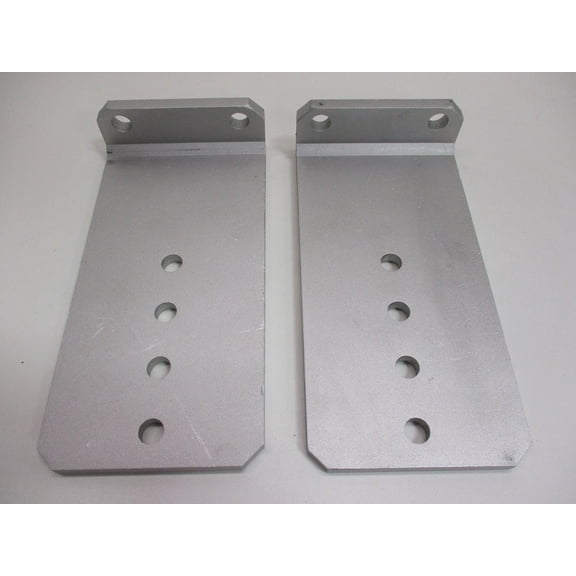 (2) Vertical Pontoon Boat Trailer Bunk Bolster L Brackets  / 5" by 10" Aluminum