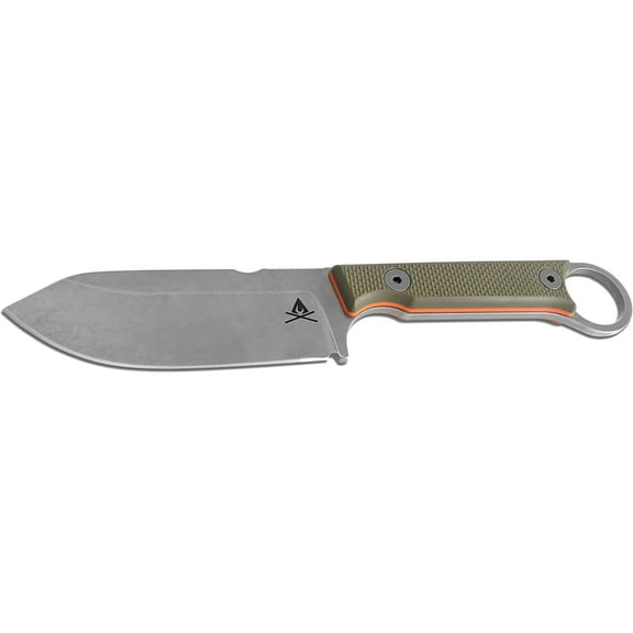 White River Knives Firecraft 3.5 Pro Fixed Blade Knife 3.5" Drop Point CPM S35VN Stonewashed Blade G-10 Handle Green