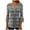 ZD-Gray, variant on MaFYtyTPR 3/4 Sleeve Tops for Women Fashion Female V-Neck Printing Button Loose Comfy Three-Quarter Sleeves Bloues