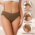 thumbnail image 2 of MecTo Women's Cotton High Cut Underwear 5 Pack Soft Breathable French Cut Panties, 2 of 6