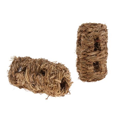 2-Pack Woven Bed Mat Small Animal for Guinea Parrot Rabbit Bunny Hamster Ferret Chinchilla Hedge Bedding