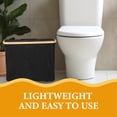 thumbnail image 3 of Cesta para papel higiénico, organizador de baño, cesta de bambú, organizador de papel higiénico, soporte para accesorios de baño, papelera negra, 3 of 6