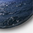 thumbnail image 3 of Designart 'Full Moon Night Over Dark Ocean' Nautical & Coastal Circle Metal Wall Art 11x11 - Disc of 11, 3 of 5