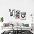 thumbnail image 3 of 3 Pieces Graffiti Art The Kiss Painting Love Gestures Street Art Canvas Wall Art Graffiti Decor Graffiti Canvas Wall Art Colorful Painting Couples Wall Art for Bedroom Decor 12x16x3, 3 of 6