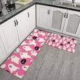 thumbnail image 2 of Pink Halloween Ghosts with Boo Kitchen Rugs Sets Of 2,Anti Fatigue Kitchen Mat Rugs Non Slip Washable,Decorative Kitchen Floor Mats for Kitchen,Sink,Laundry,17"x30"+17"x47", 2 of 7