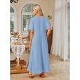thumbnail image 2 of Merokeety womens 2026 spring summer short sleeve casual maxi dress with pockets dustyblue xl, 2 of 4