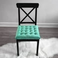 thumbnail image 2 of My Infinity Store 16" Plush Square Tufted Chair Pad/Cushions Tie-Backs (Mint Green, 1 Piece), 2 of 5
