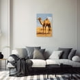 thumbnail image 2 of ZHONGYUTONG Camel Canvas Wall Art Desert Animal Pictures Wildlife Painting Country Farm Poster for Kitchen Living Room Decor Framed (12.00" x 18.00"), 2 of 5