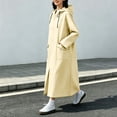 thumbnail image 3 of Women’s Long Length Heavy Duty Rain Coat Hooded Waterproof Raincoat for Outdoor Use, Wind Resistant Full Length Rain Jacket Loose Fit Adults Poncho Yellow, 3 of 6