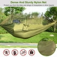 thumbnail image 3 of Camping Hammock, Portable Double Hammock with Net,600lbs Load 2 Persons Hammock w/Mosquito Net Outdoor Hiking Camping Hommock Portable Nylon Swing Hanging Bed w/ Strap Hook Carry Bag, 3 of 7