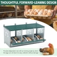 thumbnail image 6 of Chicken Nesting Box, 3 Compartment Metal Nesting Boxes for Hens Laying Eggs, Roll Away Chicken Laying Boxes, Easy Egg Collection, 6 of 8