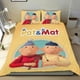 thumbnail image 1 of Pat y Mat Conjunto de sábanas temático, trío de piezas, cómodo y amigable con la piel, diseño único, regalo de decoración para el hogar para familiares, amigos y fans, 90 cm * 190 cm, 1 of 6