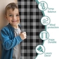 thumbnail image 3 of Blackout Kids Curtains,Gray Black Checkerboard Checkered Pattern Childrens Insulated Curtains Set Of 2,Bedroom Essentials,Toddler Room Decor 42"x54", 3 of 5