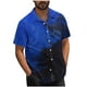 thumbnail image 1 of Mens Casual Manga Corta Botón Abajo Camisas Turndown Cuello Blusa de Impresión, Poliéster Ligero Top de la Moda para el Verano Al Aire Libre Y el Uso Diario, 1 of 6