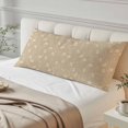thumbnail image 4 of Beige Floral Body Pillow Covers 20"x60", Vintage Spring Botanical Flowers Soft Brushed Microfiber Breathable Throw Pillow Covers, Pillowcase with Zipper for Couch Sofa Bedroom Living Room, 4 of 9