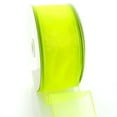 thumbnail image 2 of 2.5" Wired Sheer Organza Ribbon 625 Neon Yellow 50 Yard, 2 of 2