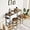 Brown 3 Pcs W/Rectangle Table and Wood Stools, variant on Hanyu Bar Table Set for 2 with 2 PU Upholstered Stools & Backrest