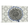 thumbnail image 1 of ARTCANVAS Dahlia Black And White And Color Outline Painting Home decor Canvas Art Print - Size: 40" x 26" (0.75" Deep), 1 of 9