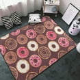 thumbnail image 3 of White Pink Brown Donut Shaggy Area Rug, Rugs for Living Room Bedroom Non Slip Door Mat Indoor Carpet Machine Washable Nursery Home Decor Floor Mats for Entryway 60x39in-#, 3 of 5