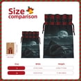 thumbnail image 3 of Wukai Moonlit Night Sky Shark Print Christmas Burlap Bags,Drawstring Christmas Burlap Goody Gift Candy Bags Xmas Burlap Treat Bags for Candy Wrapper Xmas Party Favors-Black, 3 of 8