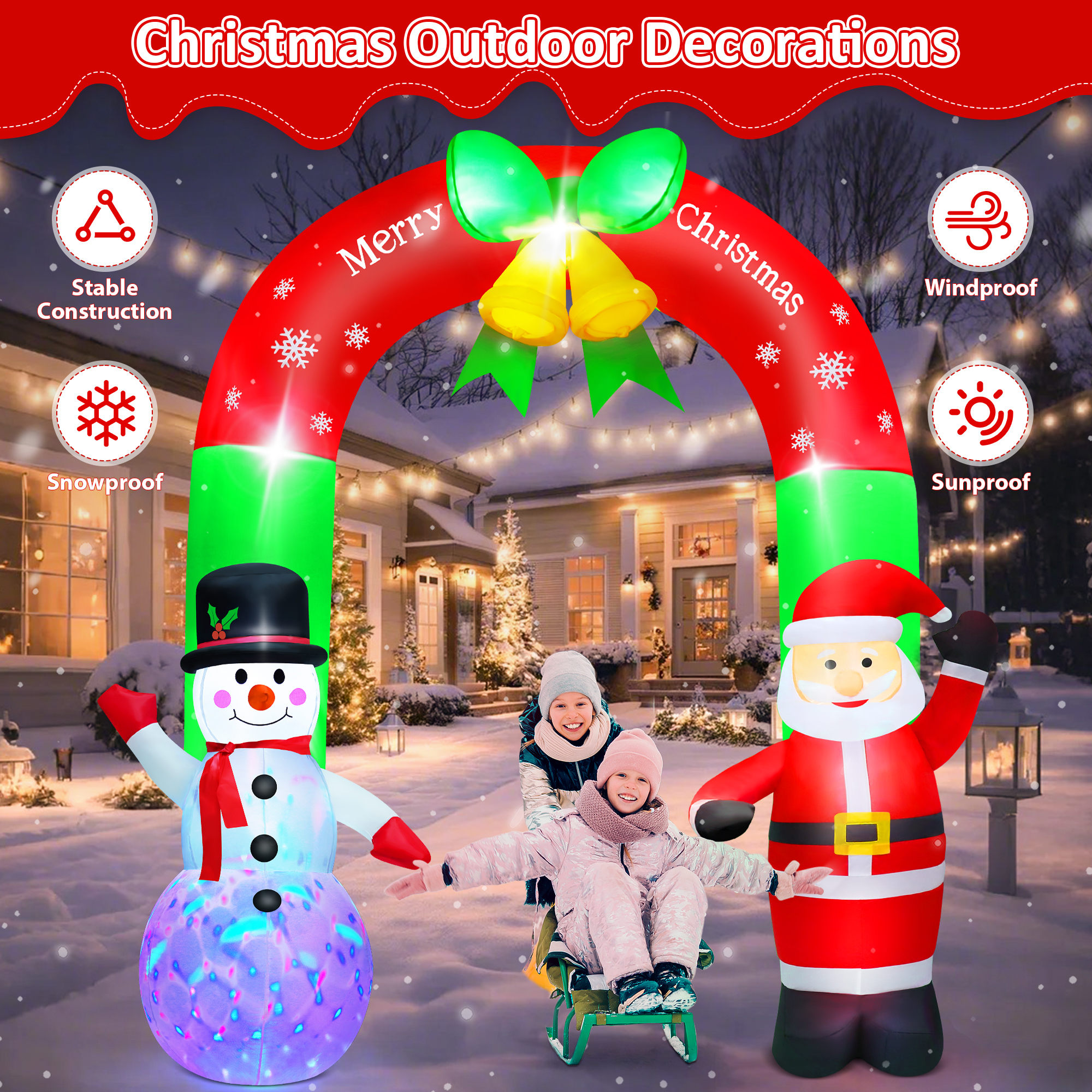 Yexmas 8 Ft Christmas Inflatable Archway photo 7