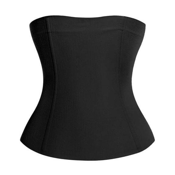 Odeerbi Shapewear for Women 2024 Tummy Control Waist Trainer Bodysuit Corset High Waist Draw Back Body Shaping Slimming Waist Shapewear Black