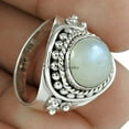 thumbnail image 2 of Natural Moonstone Ring, Pure 925k Sterling Silver Ring, Exclusive Ring For Girls, Solitaire Ring, Friendship Gifts Ring, Vintage Gift Ring, Wedding Gifts Ring For Women (moonstone, 7), 2 of 3