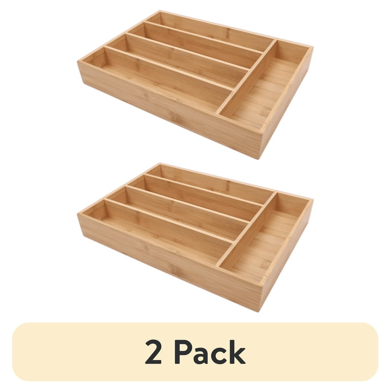 Better Homes & Gardens Bamboo Silverware Organizer, 2-Pack photo 1