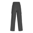 thumbnail image 5 of DPTALR George Men's Cargo Pants，Soft Cotton with Deep Pockets and Belt，for Work and Travel,Dark Gray,Big and Tall Men L, 5 of 6