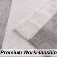 thumbnail image 6 of Uptown Home Gray White Boucle Linen Stripe Country Style Curtain for Living Room Semi Sheer Rod Pocket Dining Room Window Curtain Panels, 50"x 63"x2, 6 of 6