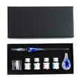 thumbnail image 2 of Glass Dip Pen Set,Crystal Glass Calligraphy Pen with Ink Bottles Pen Holder and Cleaning Cup Writing Gift Set for Drawing Signature Art Journaling, 2 of 7