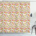 thumbnail image 1 of Floral Shower Curtain, Abstract Pattern with Blooming Gardening Plants Beauty of Nature Summer Field Theme, Fabric Bathroom Set with Hooks, 69W X 84L Inches Extra Long, Multicolor, by Ambesonne, 1 of 3