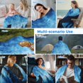thumbnail image 5 of Black Wolf Night Cooling Blanket, Lightweight Breathable Summer Throw Blanket with Double Sided Cold Effect,Abstract Forest Silhouette Starry Picnic Beach Blankets Bed Sheet for Hot Sleepers 50"x60", 5 of 8