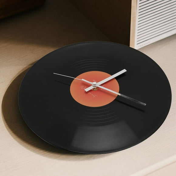 Reloj de Pared Con Registro, Reloj Colgante de Pared Redondo Retro de 12 Pulgadas, Funciona Con Pilas, Reloj de Pared Moderno y Silencioso que no Hace Tictac para Cafetería,