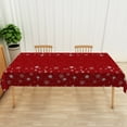 thumbnail image 5 of Nanqianyi Red Christmas Snowflakes Tablecloth Rectangular 54 x 72 inch, Washable Table Cover for Christmas Family Gathering Decoration, 5 of 6