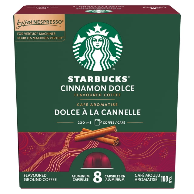 STARBUCKS Cinnamon Dolce for NESPRESSO VERTUO Flavoured Light Roast Coffee, Capsules