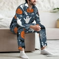 thumbnail image 7 of Disketp Halloween Mens Pajama Set, Soft Warm Long Sleeve Sleepwear, Cozy Button-Down Pjs for Men-X-Large, 7 of 7