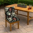 thumbnail image 2 of ARDEN Outdoor Plush Modern Tufted Blowfill Dining Chair Cushion, 21 x 40, Water Repellent, Fade Resistant, Tufted Cushion for Dining and Bistro Chairs, Simone Black Tropical, 2 of 8