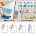 thumbnail image 5 of Blue Plaid Easter Swag Valances for Windows, Kitchen Window Curtains Over Sink, Blue Truck Spring Floral Bunny Rustic Window Treatment Curtains for Living Room/Bedroom Curtains 2 Panel Sets 36"x45", 5 of 8