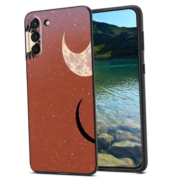 Compatible with Samsung Galaxy S21 Phone Case, Moon-Abstract-173 Case Men Women, Flexible Silicone Shockproof Case for Samsung Galaxy S21