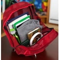 thumbnail image 6 of Solid Color Transparent See Through Mesh Stadium Approved Backpack for Travel and Commuting in Red, 6 of 9