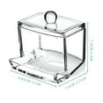 thumbnail image 3 of Dengmore Cotton Swab Storage Box Portable Transparent Cosmetic Cotton Pad Cosmetic Container Jewelry Storage Box, 3 of 8