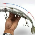 thumbnail image 5 of Fankenuo 1Pc Soft Fishing Lure 20cm 100g 30cm 400g Silicone Soft Fishing Bait Scissor Tail Fish For Tuna Bass Sea Fishing Tools Green+white 20 cm, 5 of 9
