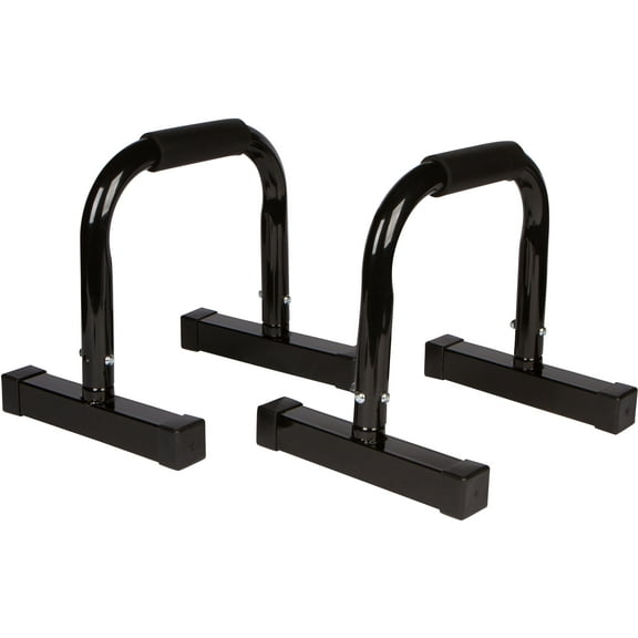 12" Body Press, Dip, Push Up Bar Paralettes - Set of 2 by Trademark Innovations