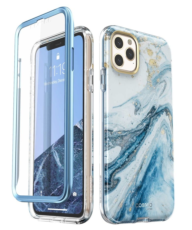 Support Wireless Charging 6.5 inch 2019 -Fantasy Marble Design E-Began Case for iPhone 11 Pro Max Full-Body Protective Rugged Matte Bumper Cover with Built-in Screen Protector Shockproof Durable 