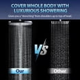thumbnail image 5 of KESTE 12 Inch Shower Head with Handheld Combo, High Pressure Rainfall Showerhead with 9 Modes Handheld Shower, Magnetic Docking, Adjustable Dual Shower Heads for Bathroom, Silver Chrome, 5 of 10