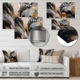 thumbnail image 4 of Designart "Captivating Marble in Grey and Gold" Abstract Marble Metal Wall Decor, 4 of 5